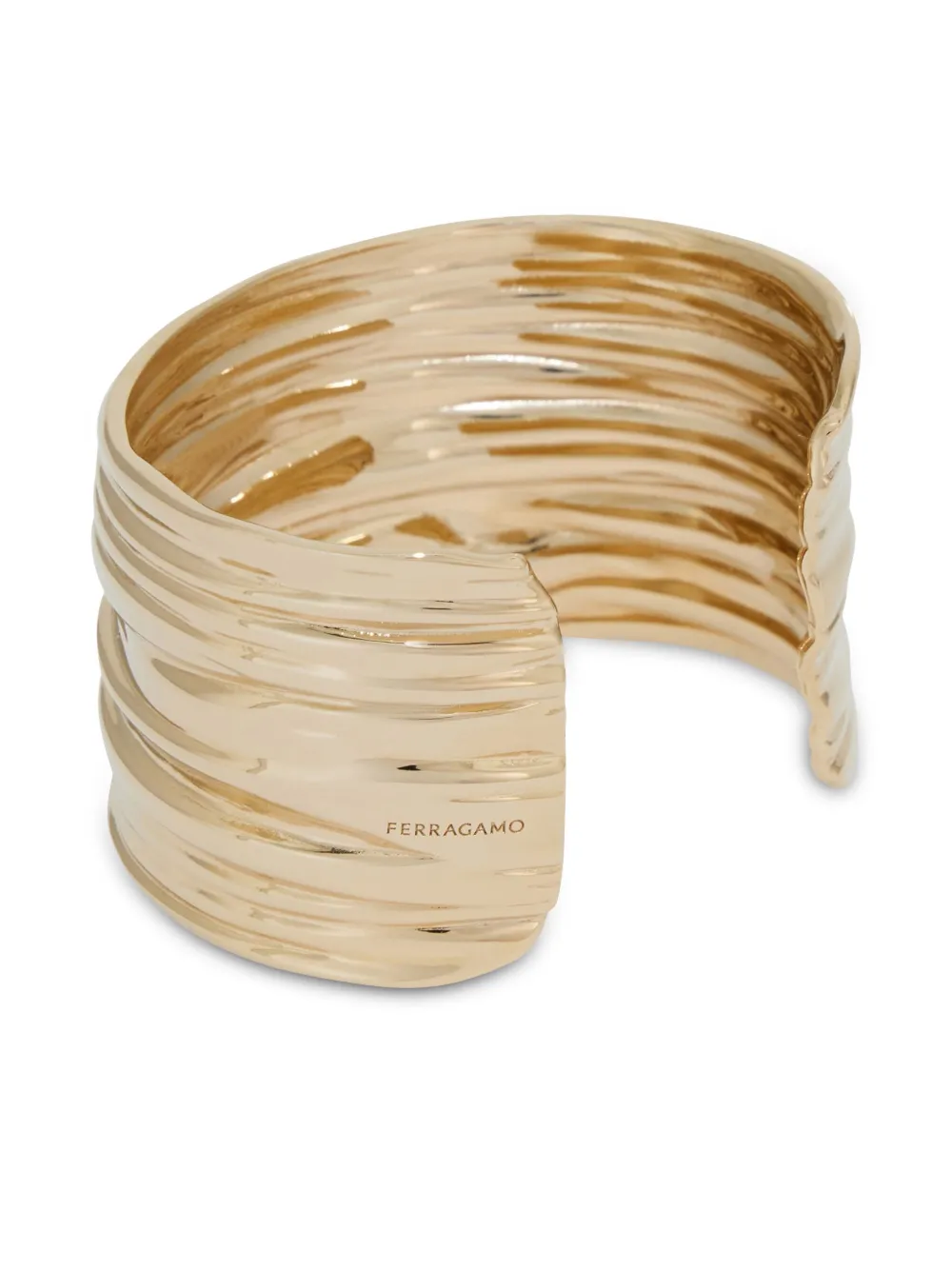 Ferragamo Draped Bangle In Gold
