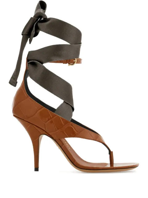 Ferragamo 95mm ribbon-detail sandals