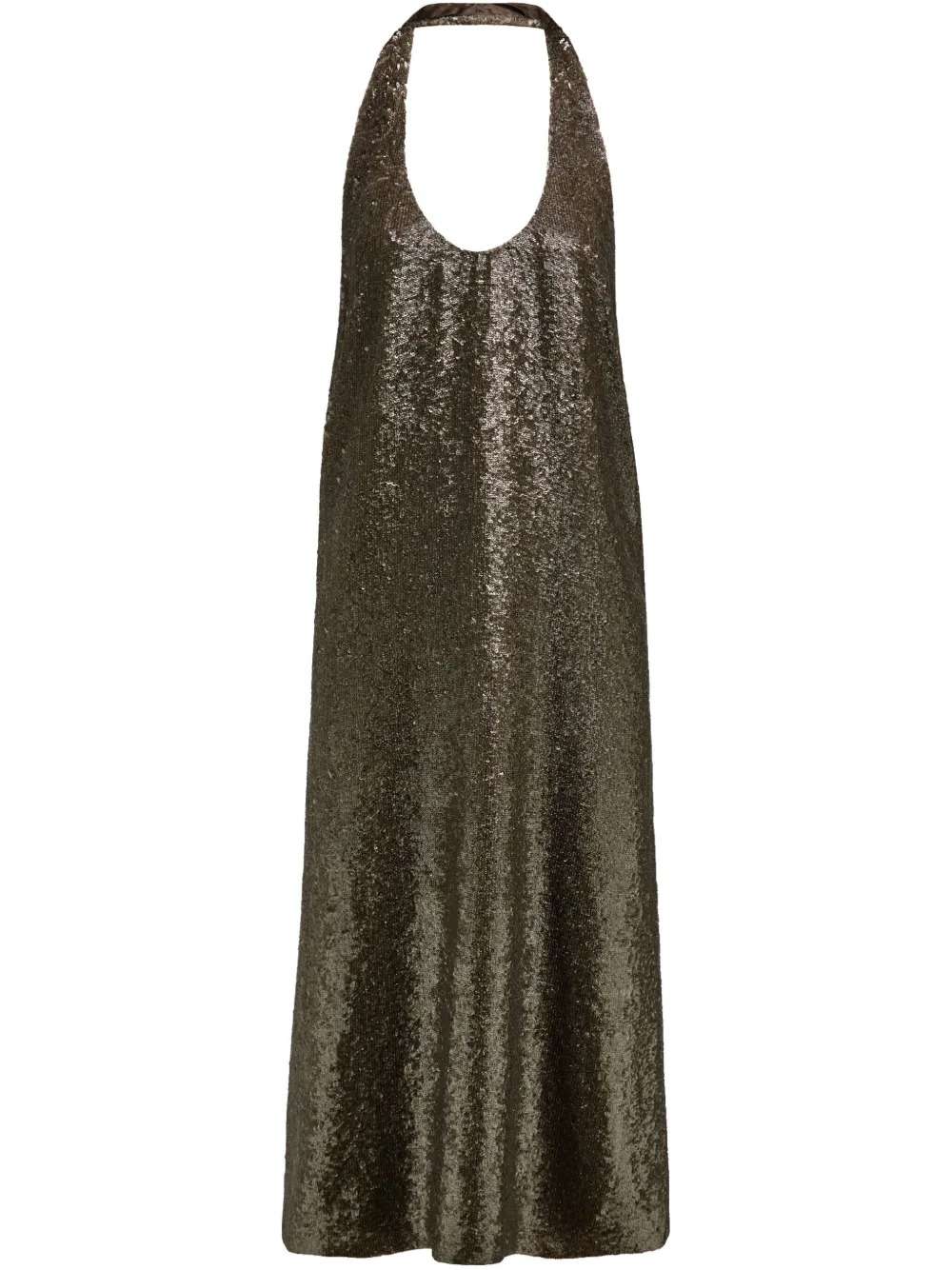 Ferragamo Midi-jurk met pailletten Groen