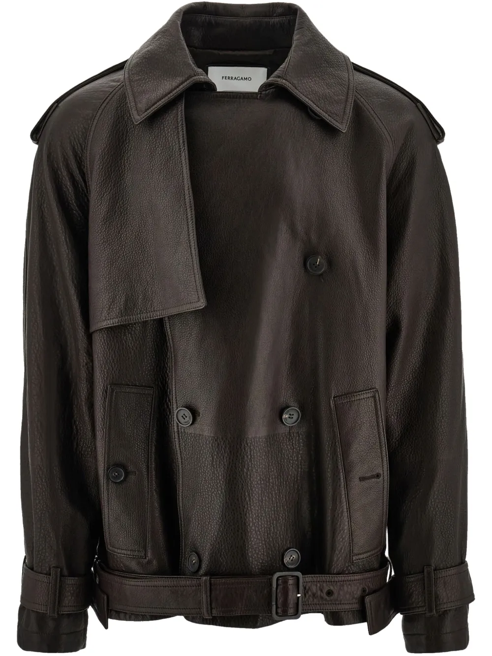 Ferragamo leather jacket | Brown | Image 1