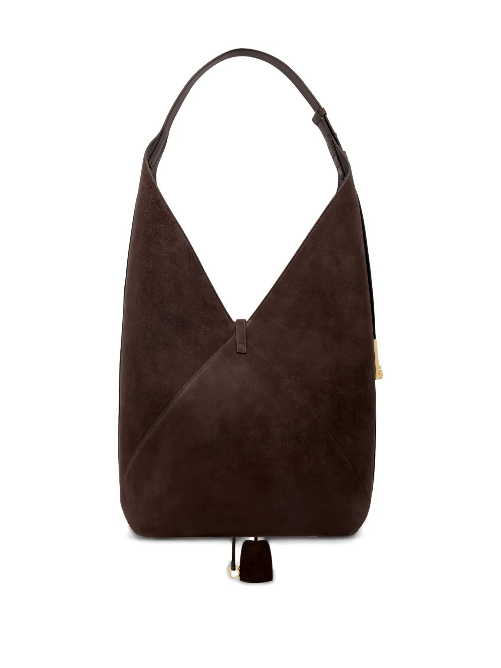 Ferragamo Large Origami Shoulder Bag In Brown