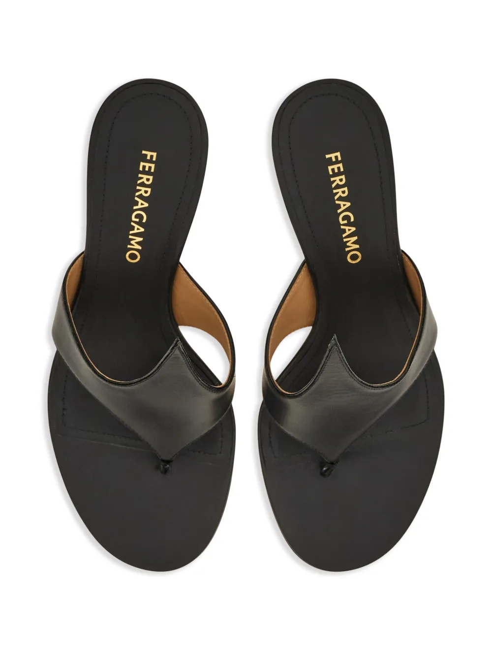 Ferragamo 70mm Fiamma mules Black