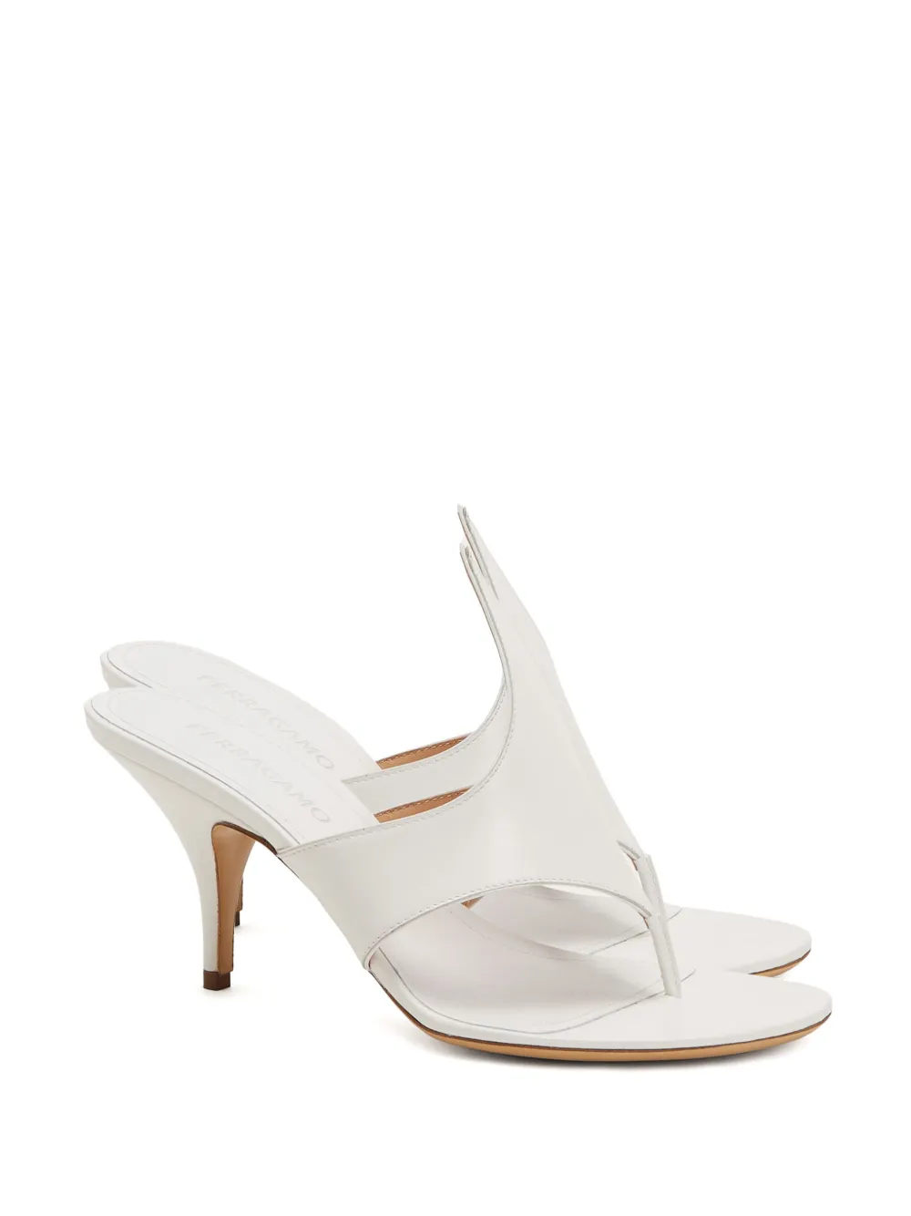 Ferragamo Fiamma mules White