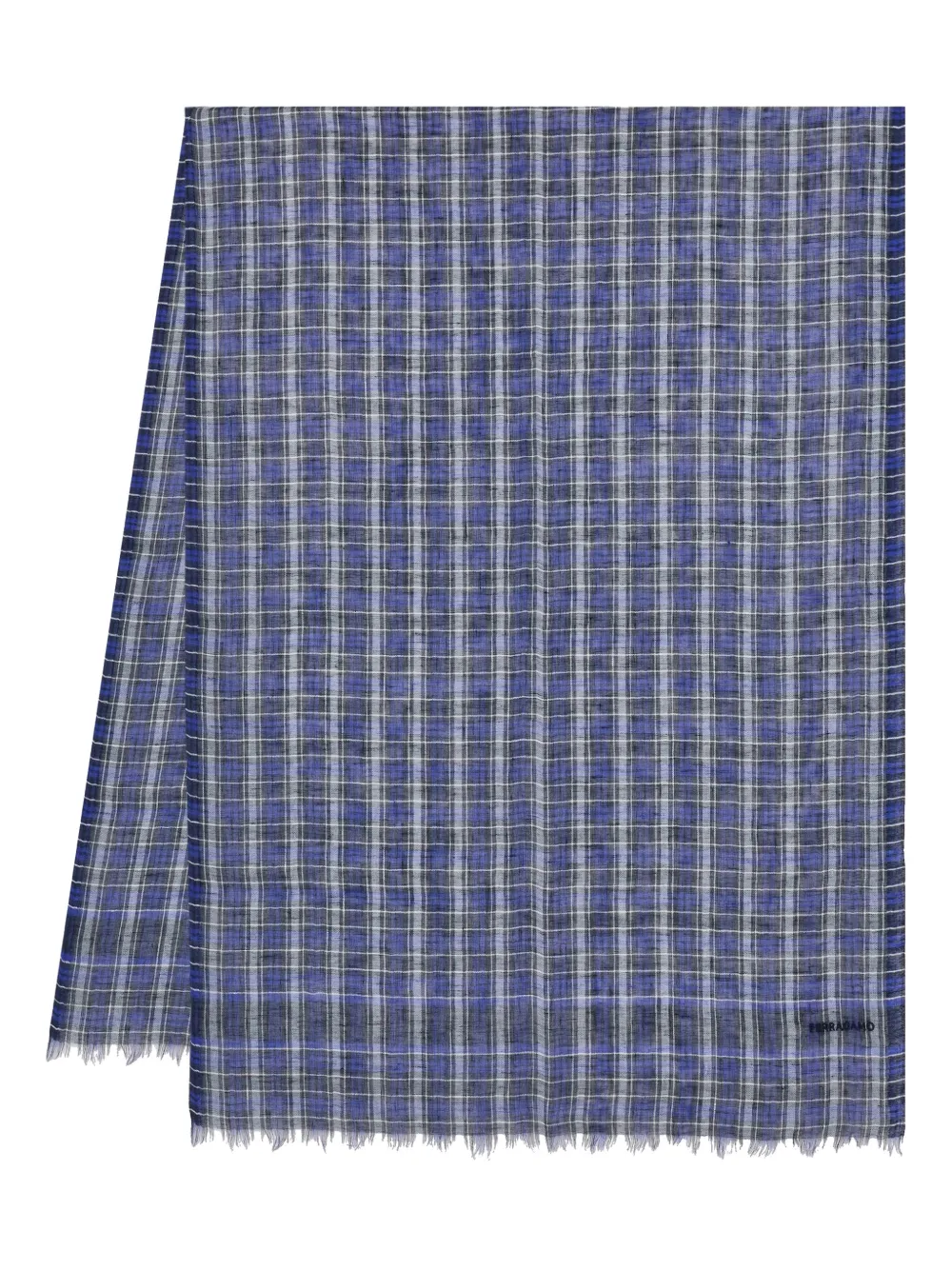 Ferragamo Sjaal met tartan ruit Blauw