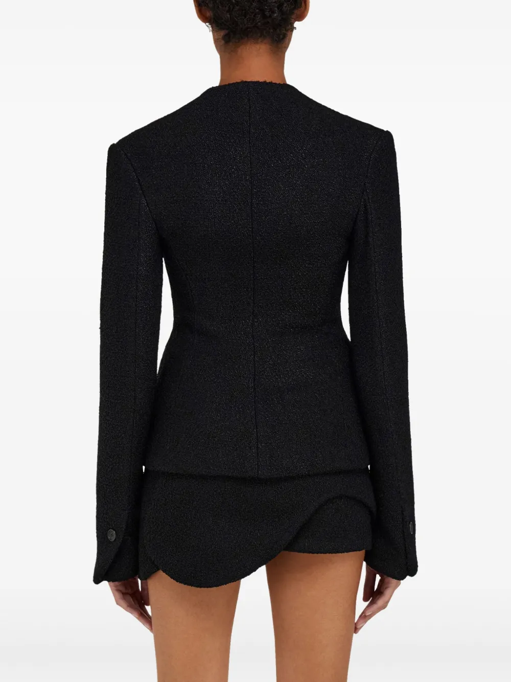 Ferragamo Blazer met enkele rij knopen Zwart