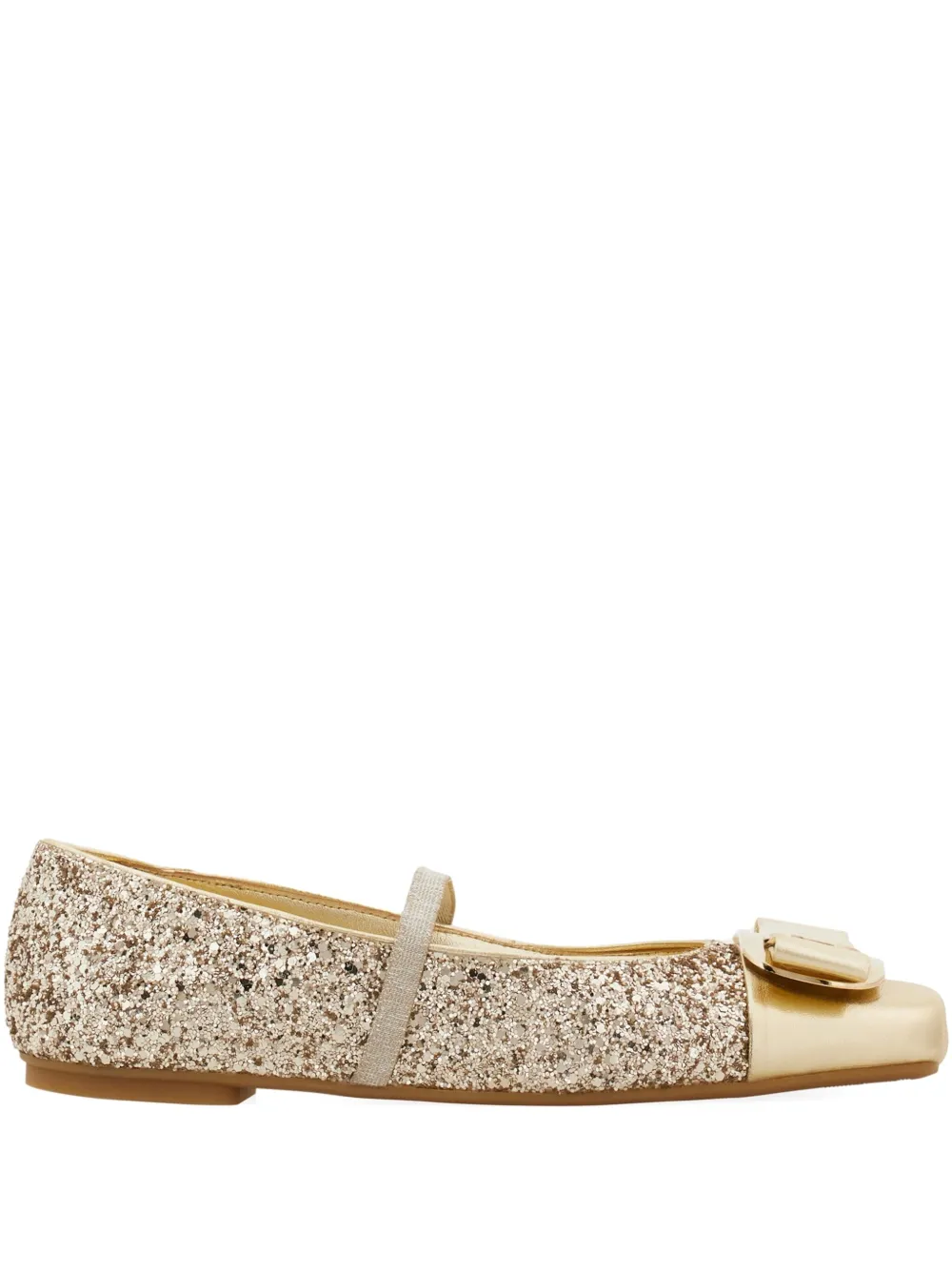 Ferragamo New Vara-plate ballet flats Gold