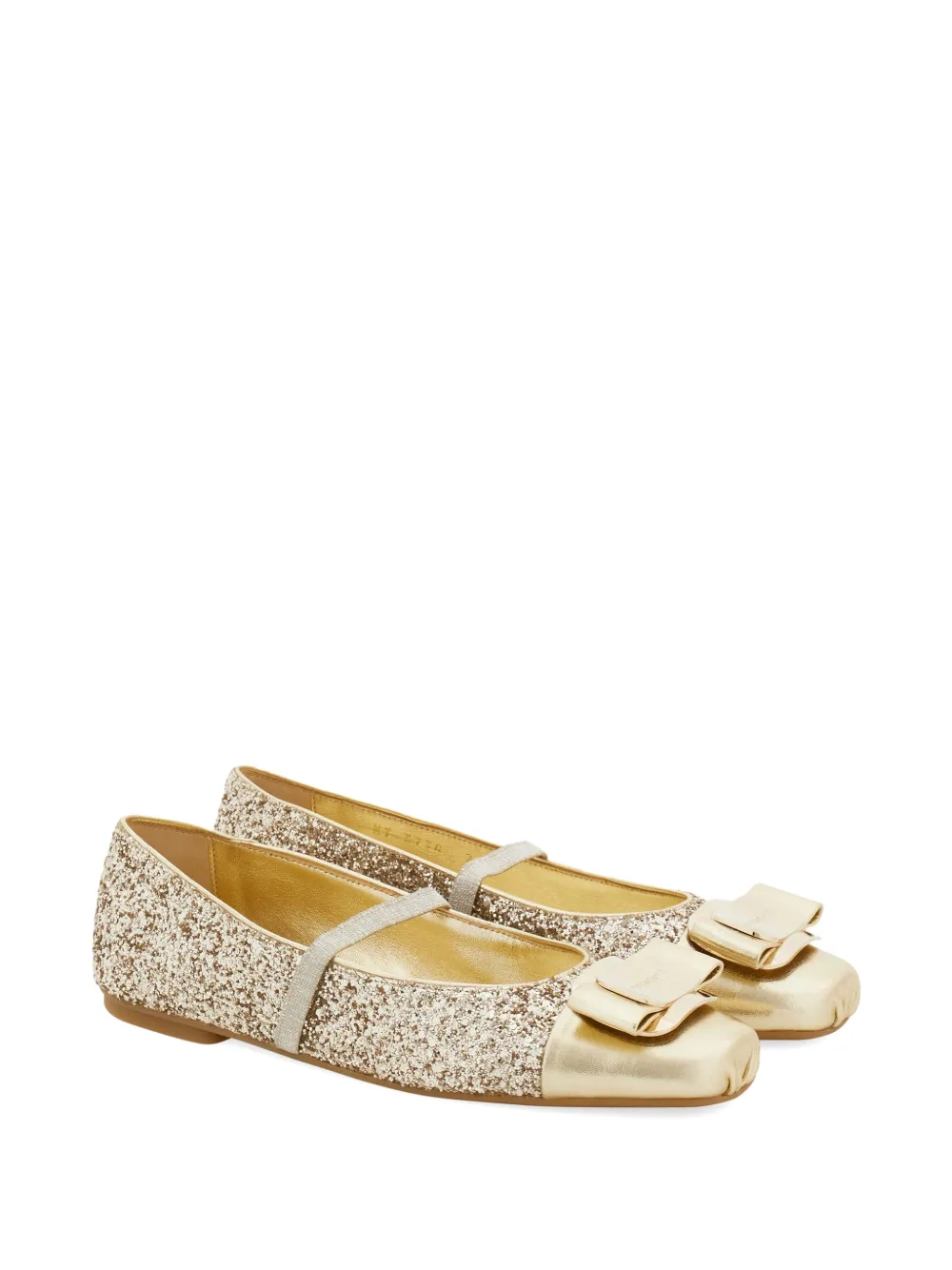 Ferragamo New Vara-plate ballet flats Gold