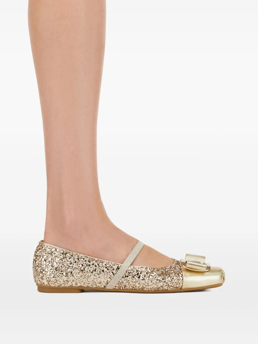 Ferragamo New Vara-plate ballet flats Gold