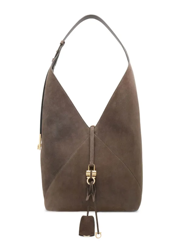 Salvatore Ferragamoグレー ショルダーバッグ Ferragamo Origami ショルダーバッグ L | グレー | FARFETCH JP