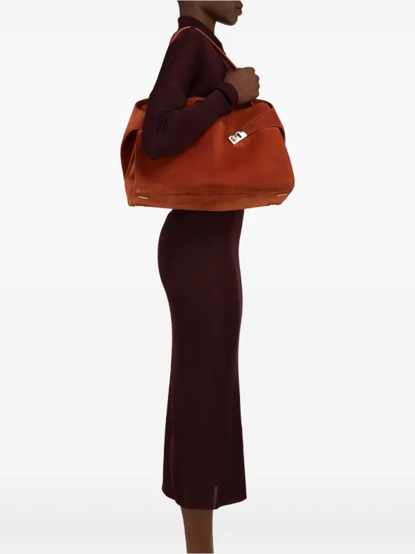 ショルダーバッグ・ポシェット Salvatore Ferragamo HUG SH M RED Shoulder Bags bag ug soft Hug soft crossbody bag (XS) - Women | Ferragamo