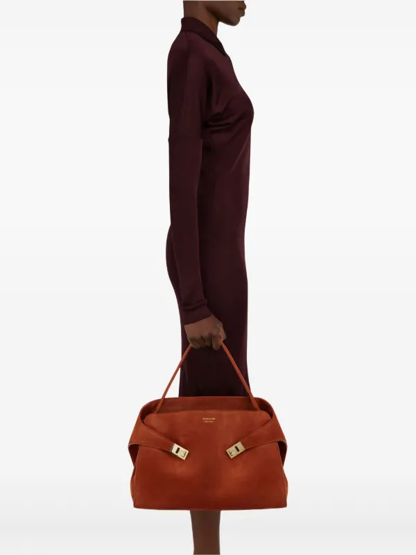 ショルダーバッグ・ポシェット Salvatore Ferragamo HUG SH M RED Shoulder Bags bag ug soft Hug soft crossbody bag (XS) - Women | Ferragamo