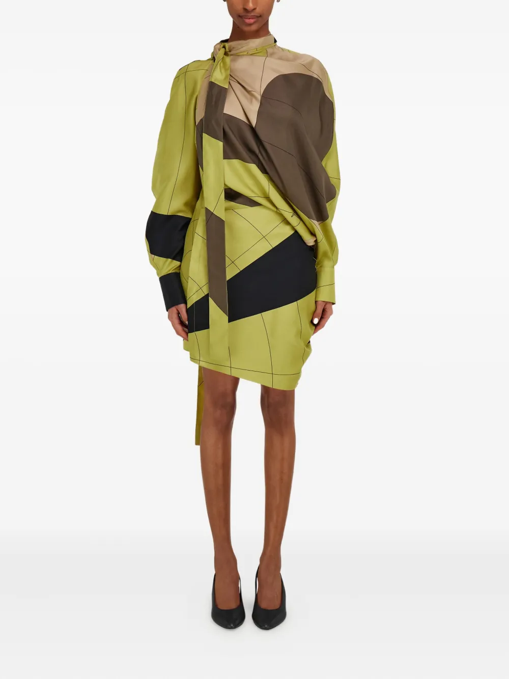 Ferragamo Asymmetrische jurk - Groen