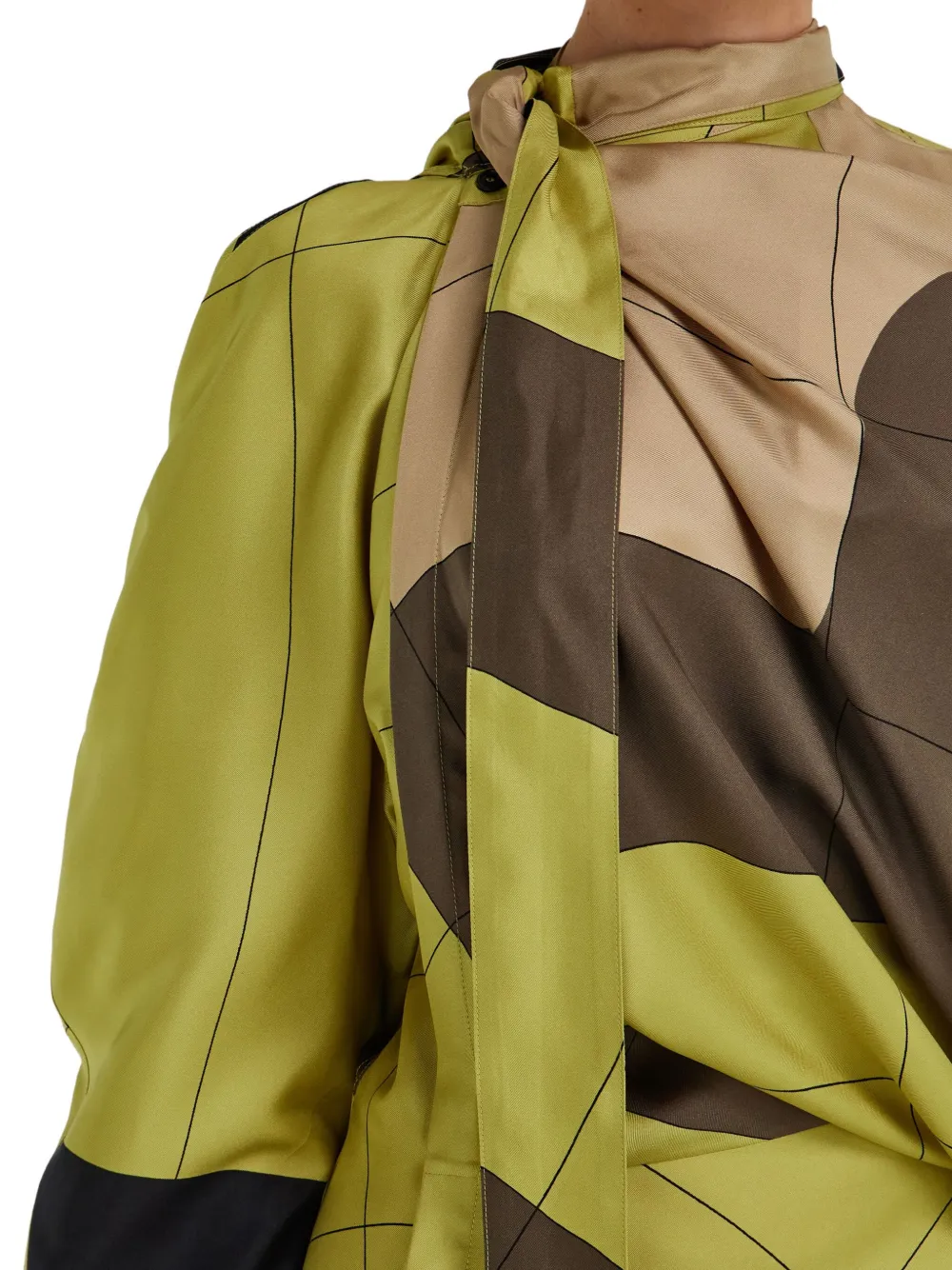 Ferragamo Asymmetrische jurk Groen