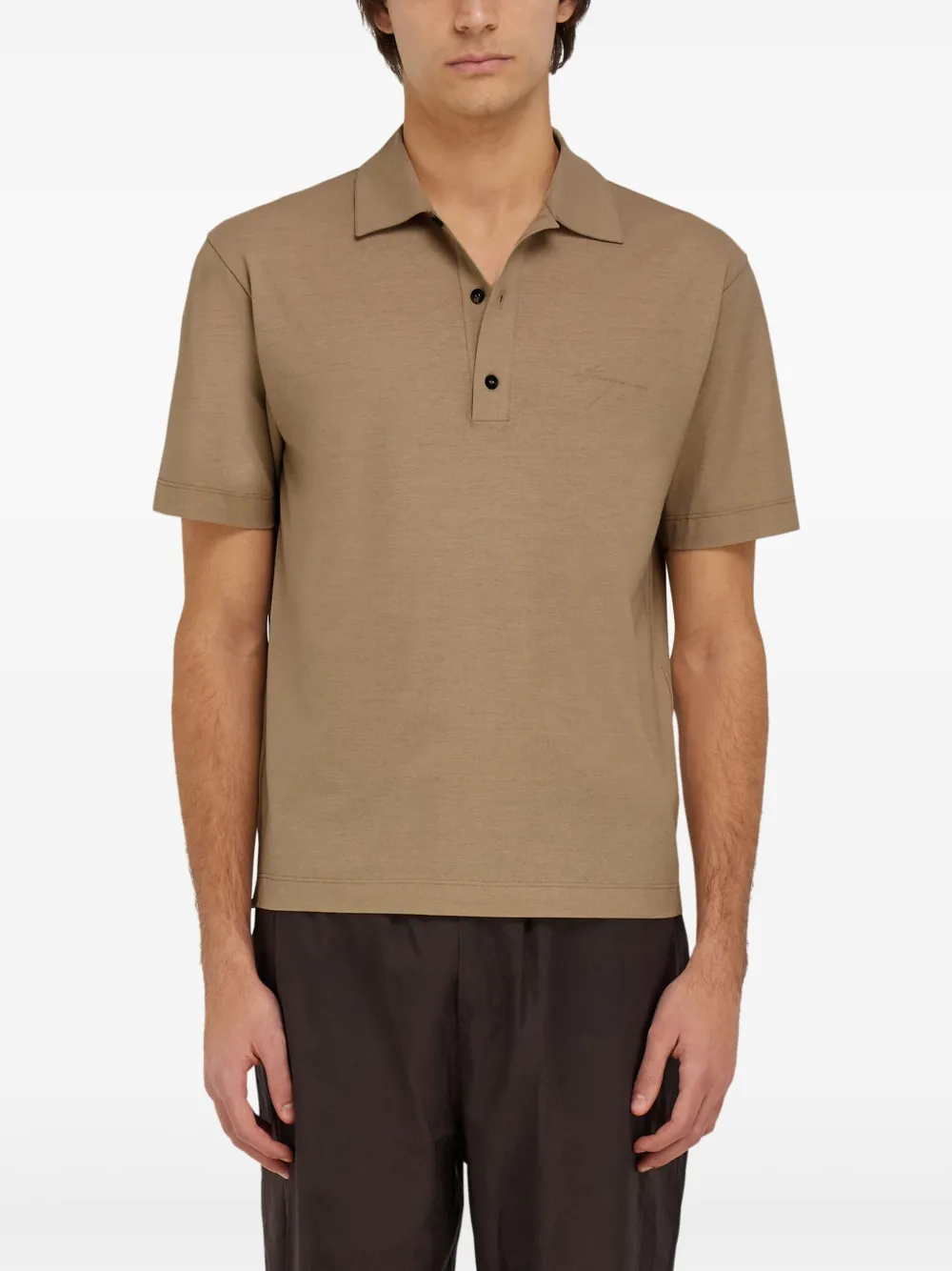 Ferragamo Kenmerkend katoenen poloshirt Beige