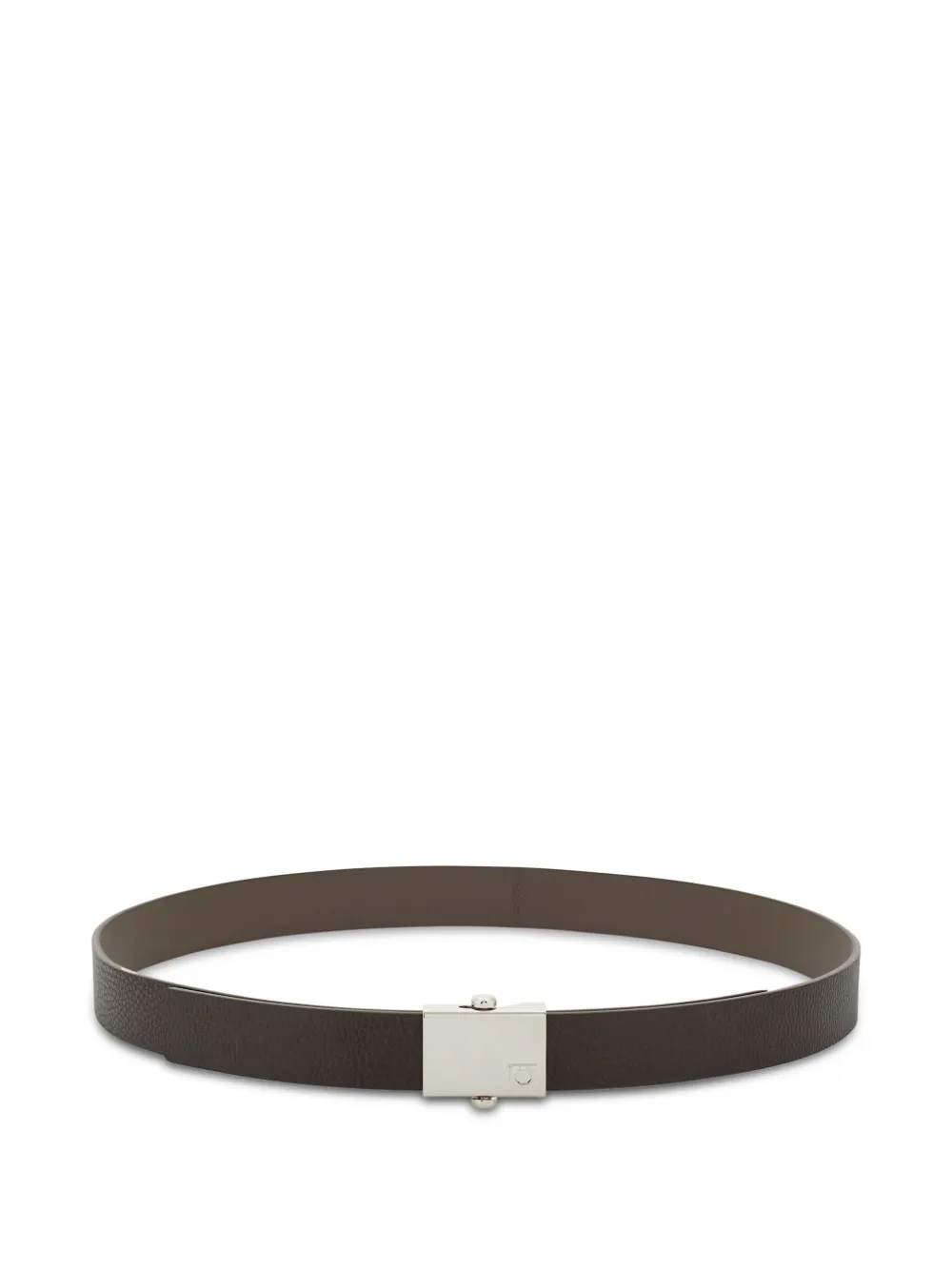 Ferragamo Reversible Belt In Testa Di Moro/cement