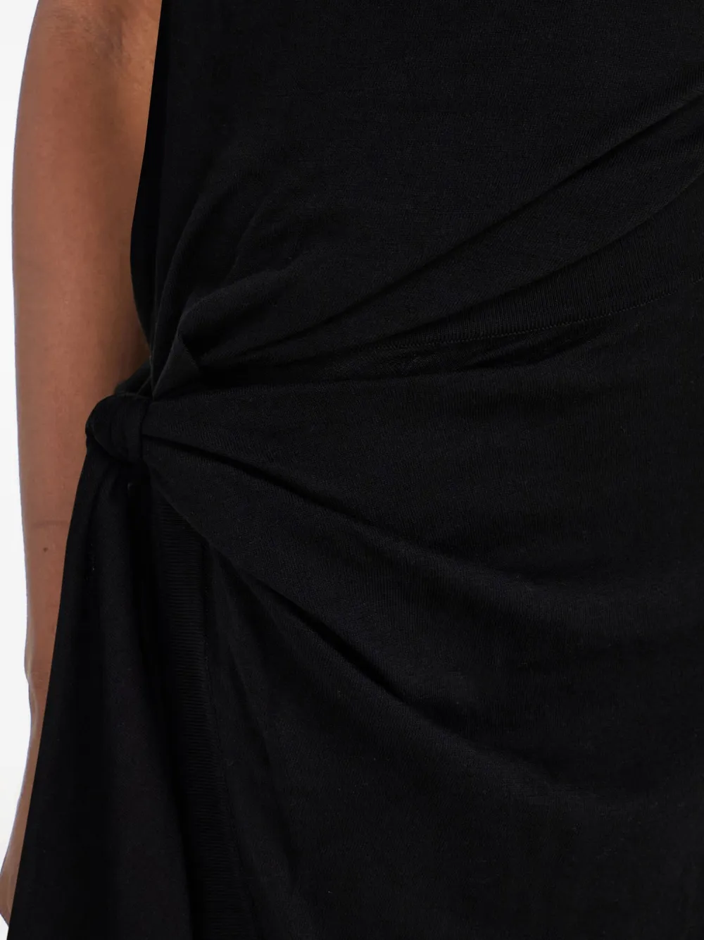 Ferragamo Asymmetrische wikkeljurk Zwart