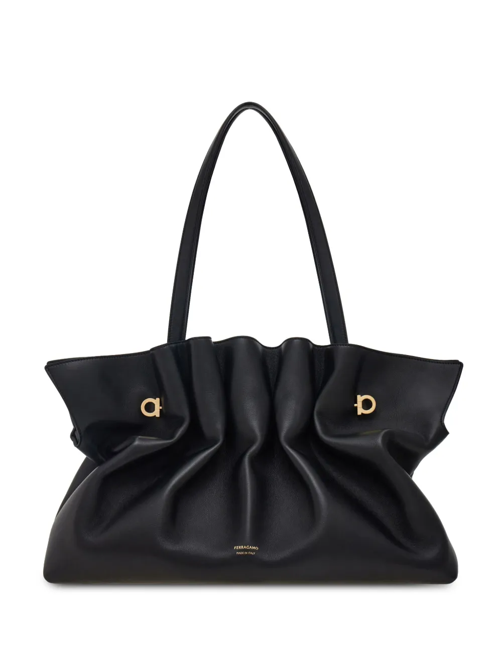 Ferragamo Borsa a spalla Soft grande - Nero