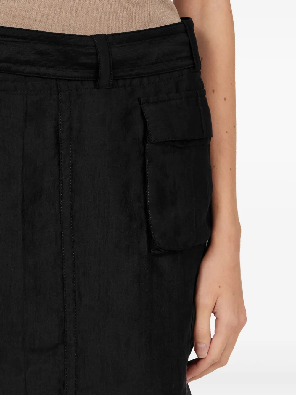 Ferragamo Midi-wikkelrok Zwart