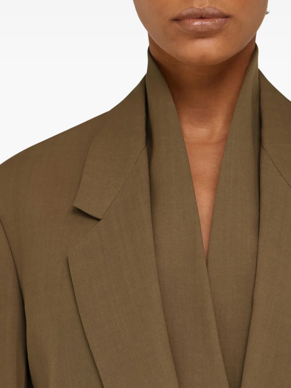 Ferragamo Blazer met enkele rij knopen Bruin