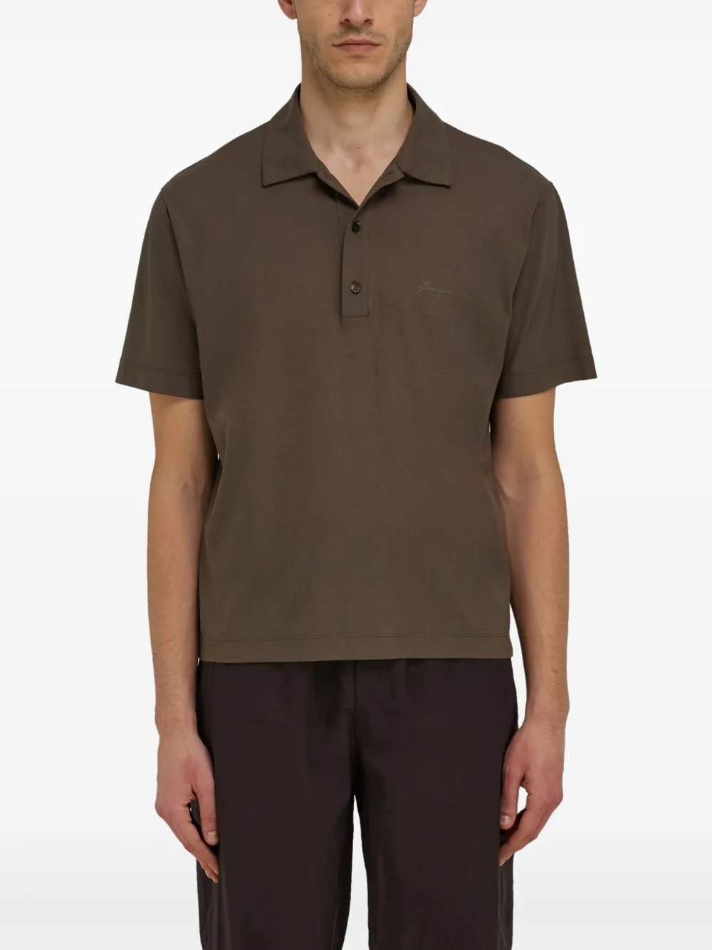 Ferragamo Kenmerkend katoenen poloshirt Bruin