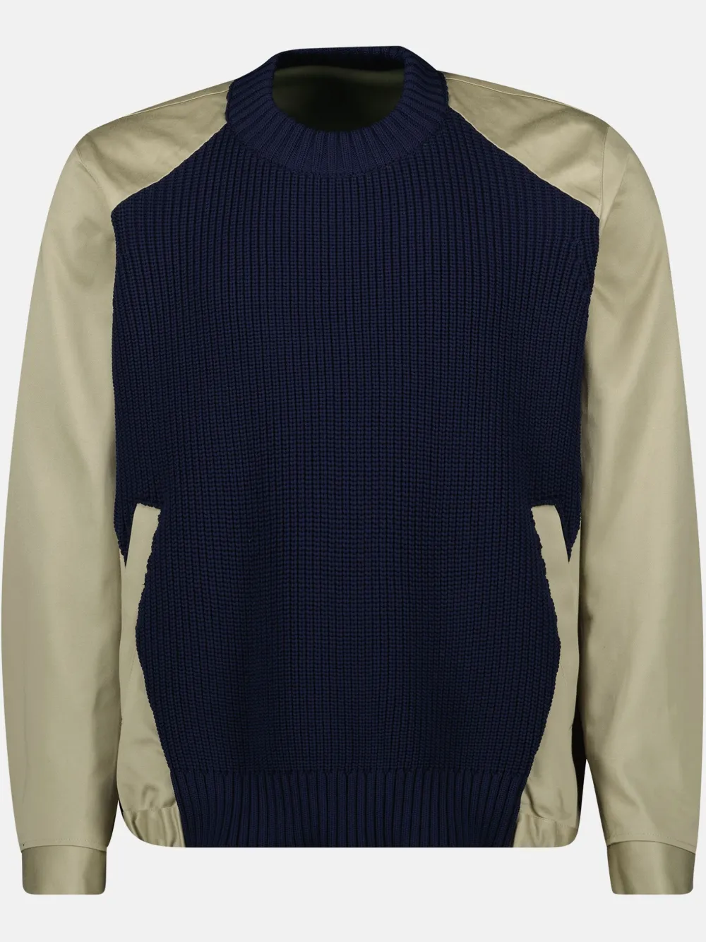 Sacai Panelled Sweatshirt In Neutrals