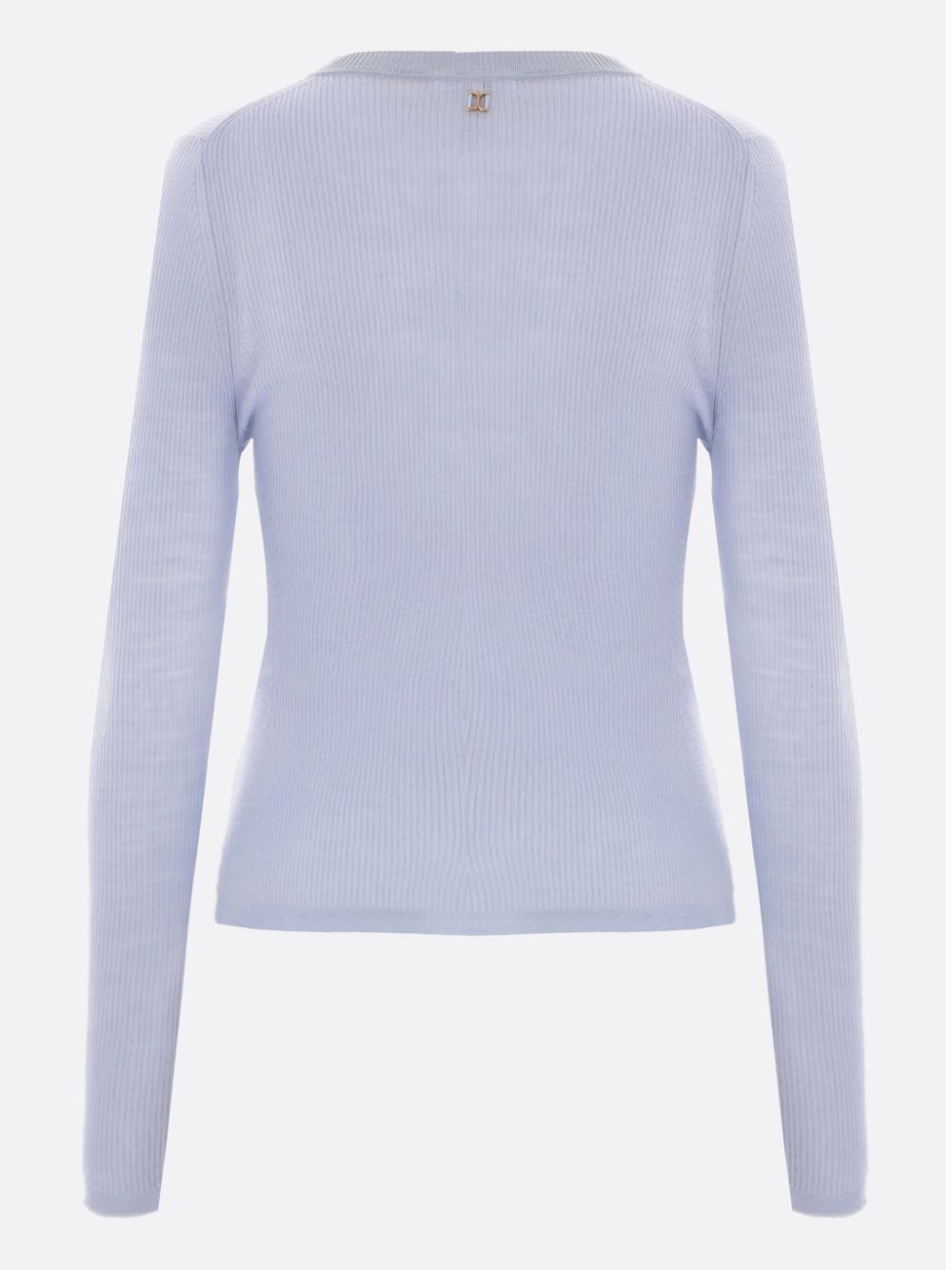 Chloé ribbed long-sleeves Henley T-shirt - Blauw