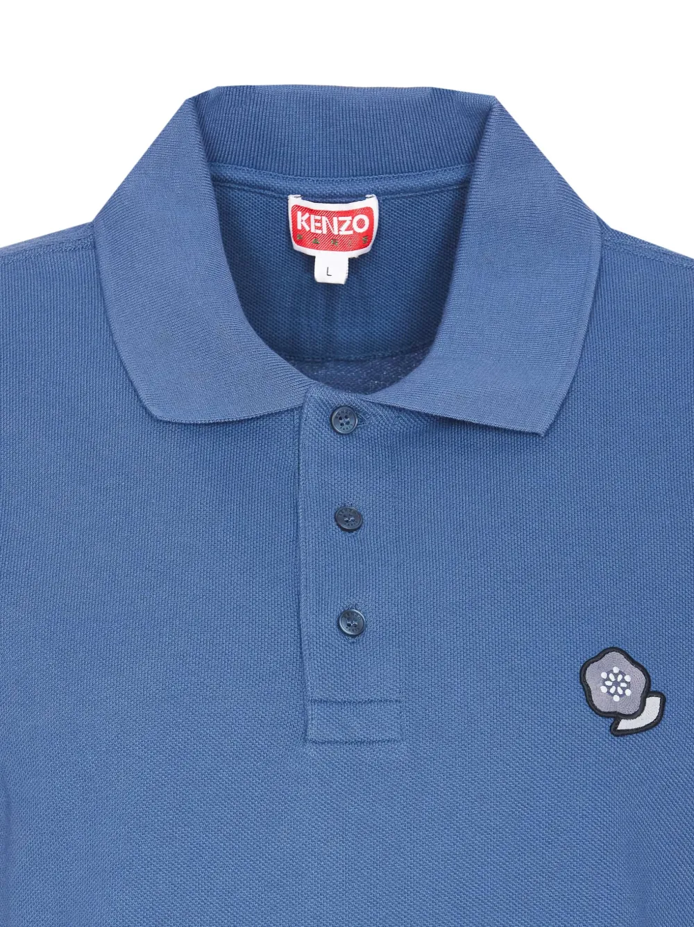 Kenzo Poloshirt met geborduurd logo Blauw