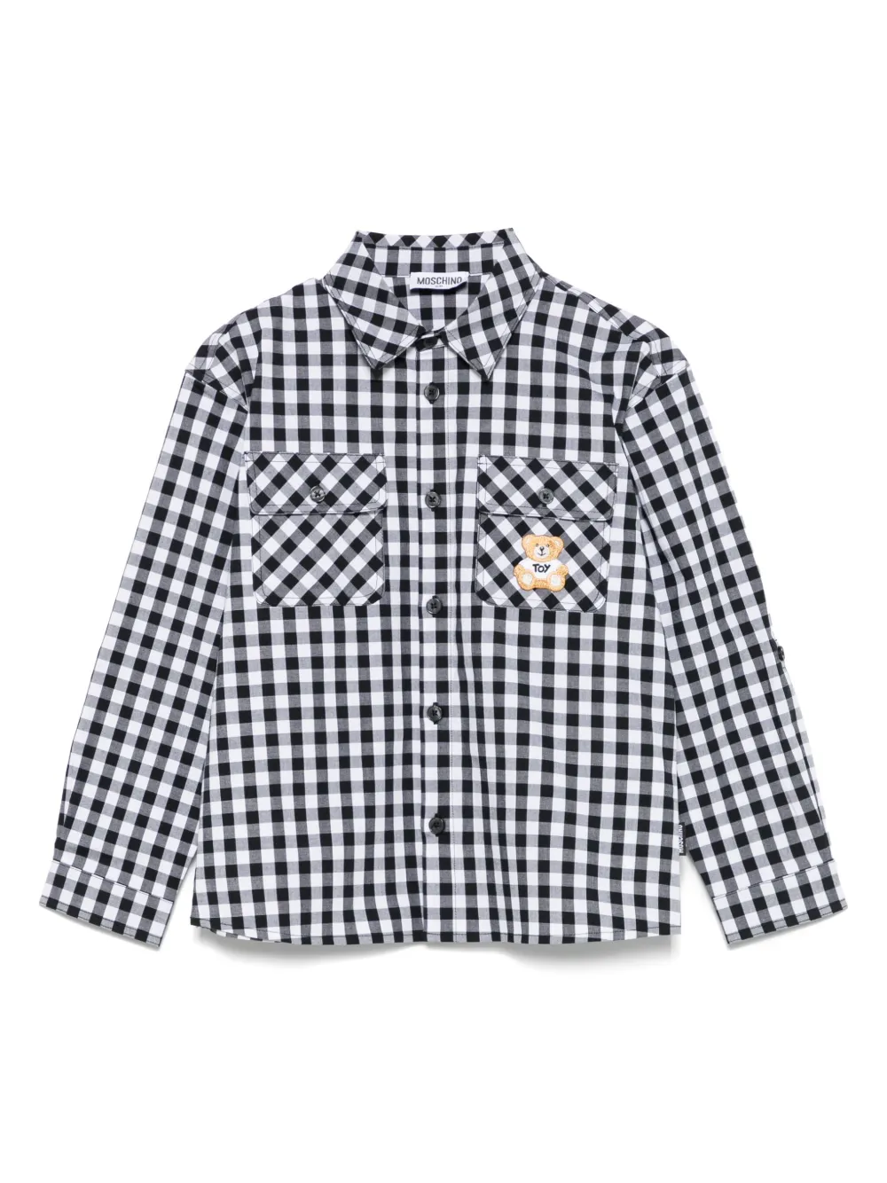 Moschino Kids check-pattern shirt | Black | Image 1