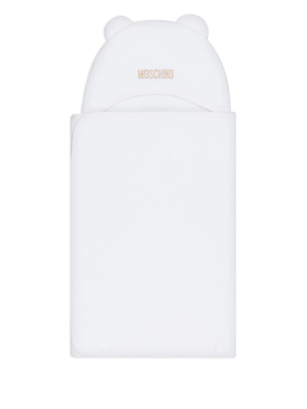 Moschino Kids Katoenen handdoek Wit