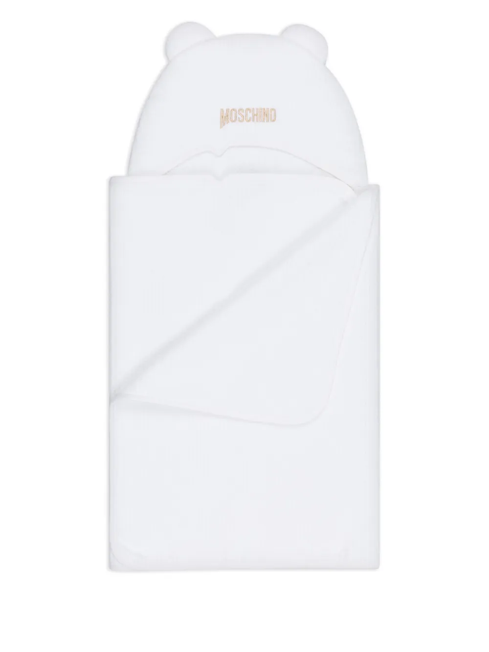 Moschino Kids Katoenen handdoek Wit