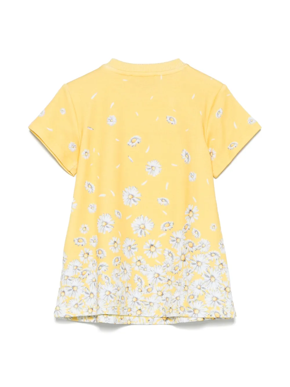 Moschino Kids Katoenen jurk met bloemenprint - Geel