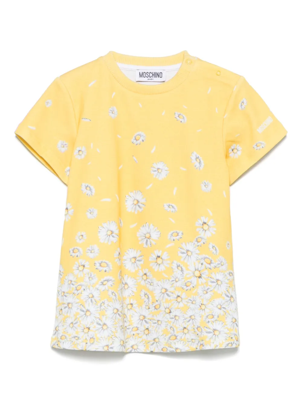 Moschino Kids Abito in cotone a fiori | giallo | Image 1