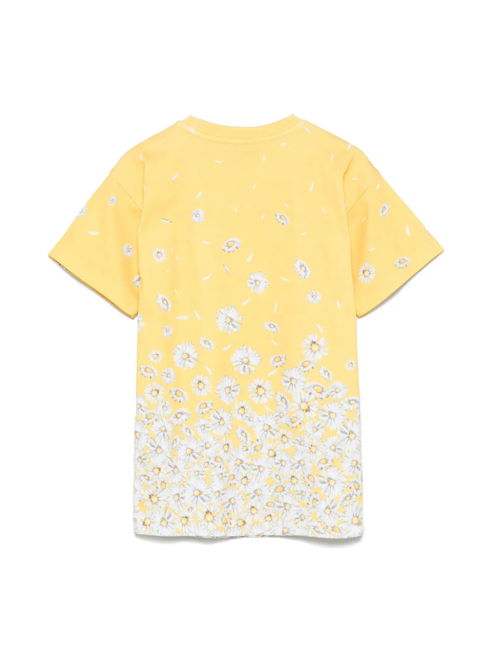 Moschino Kids Katoenen jurk met bloemenprint - Geel