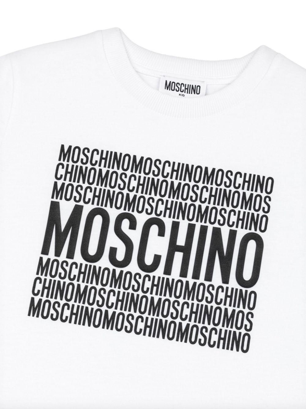 Moschino Kids logo-print T-shirt Wit