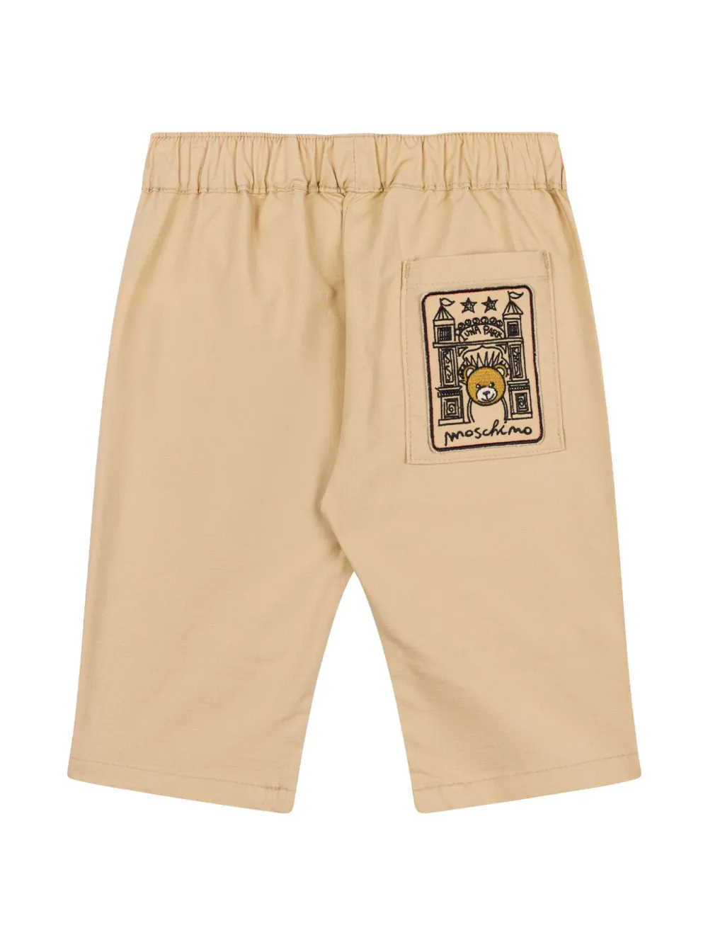 Moschino Kids Broek met logopatch - Bruin