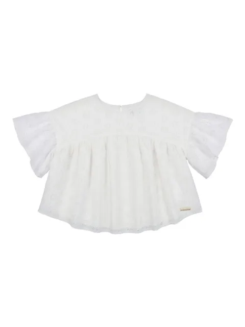 Moschino Kids broderie-anglaise top
