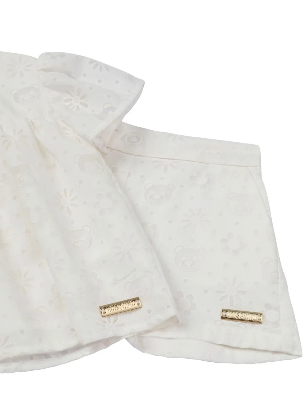 Moschino Kids Shorts met teddybeer-patroon Wit
