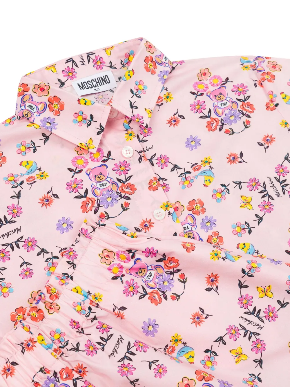 Moschino Kids Shorts met bloemenprint Roze