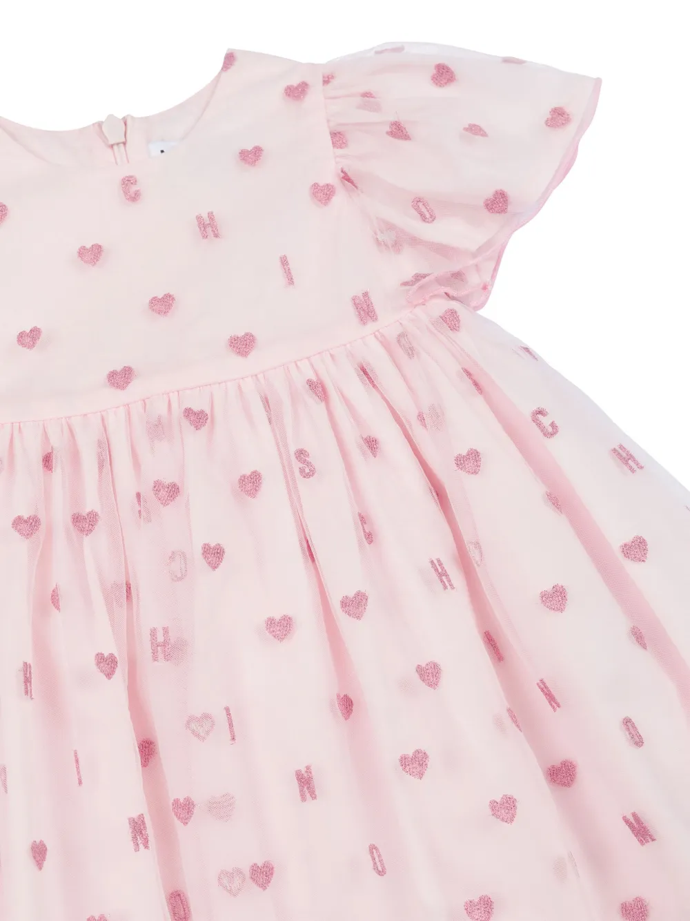 Moschino Kids Jurk met hartprint Roze