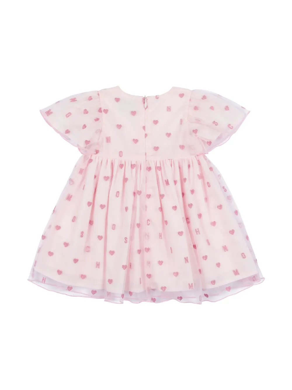 Moschino Kids Jurk met hartprint - Roze