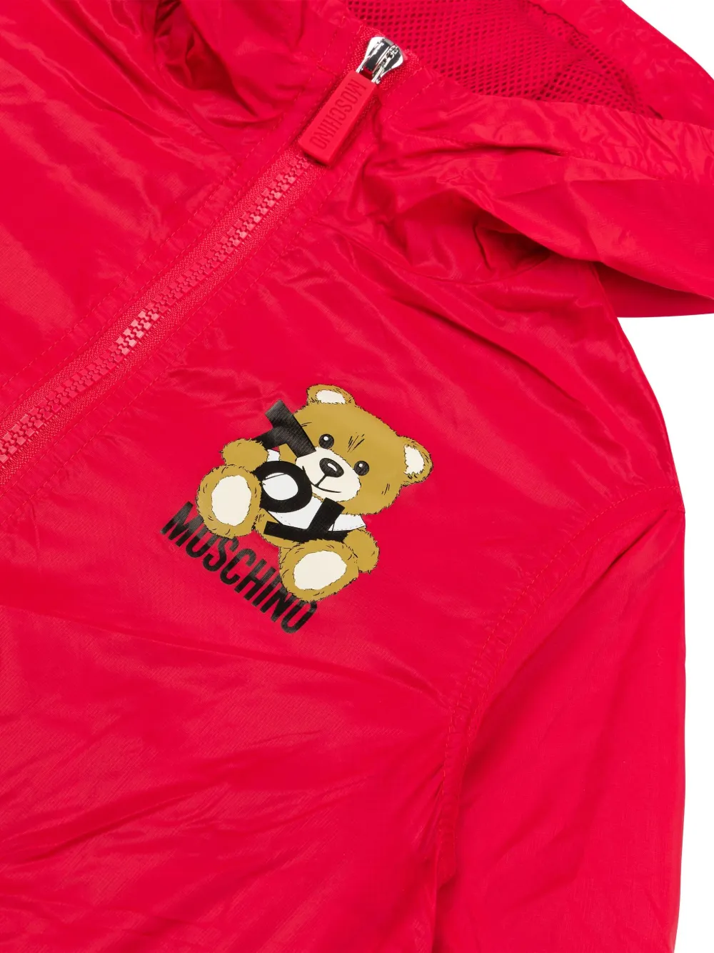 Moschino Kids Hoodie met teddybeerprint Rood