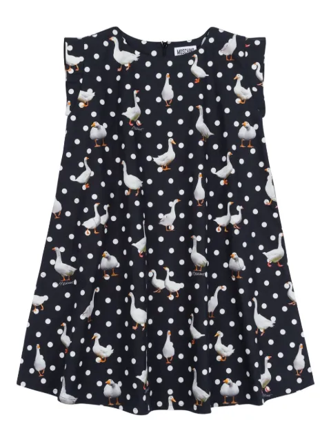 Moschino Kids goose-print dress