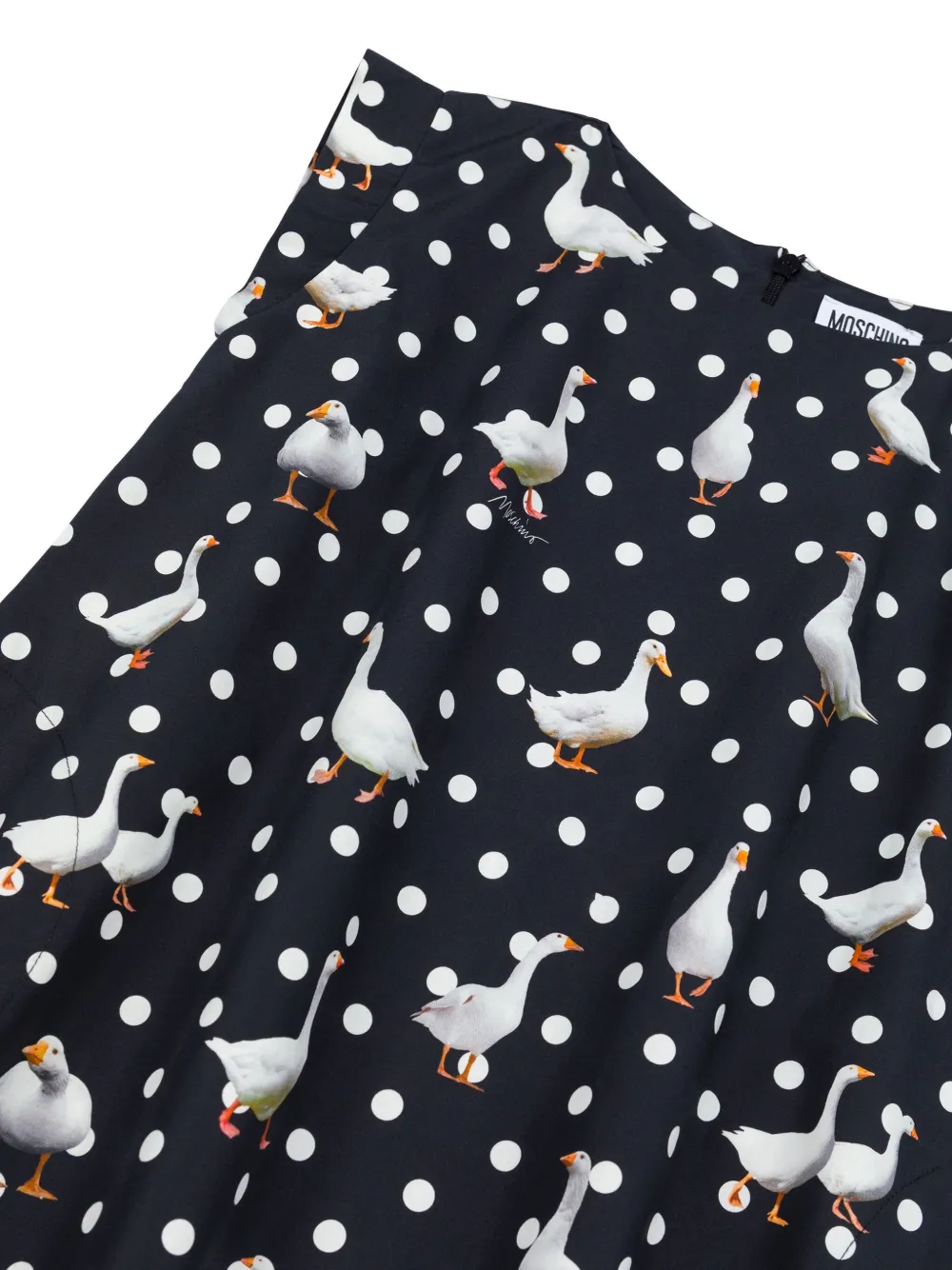 Moschino Kids Jurk met ganzenprint Zwart