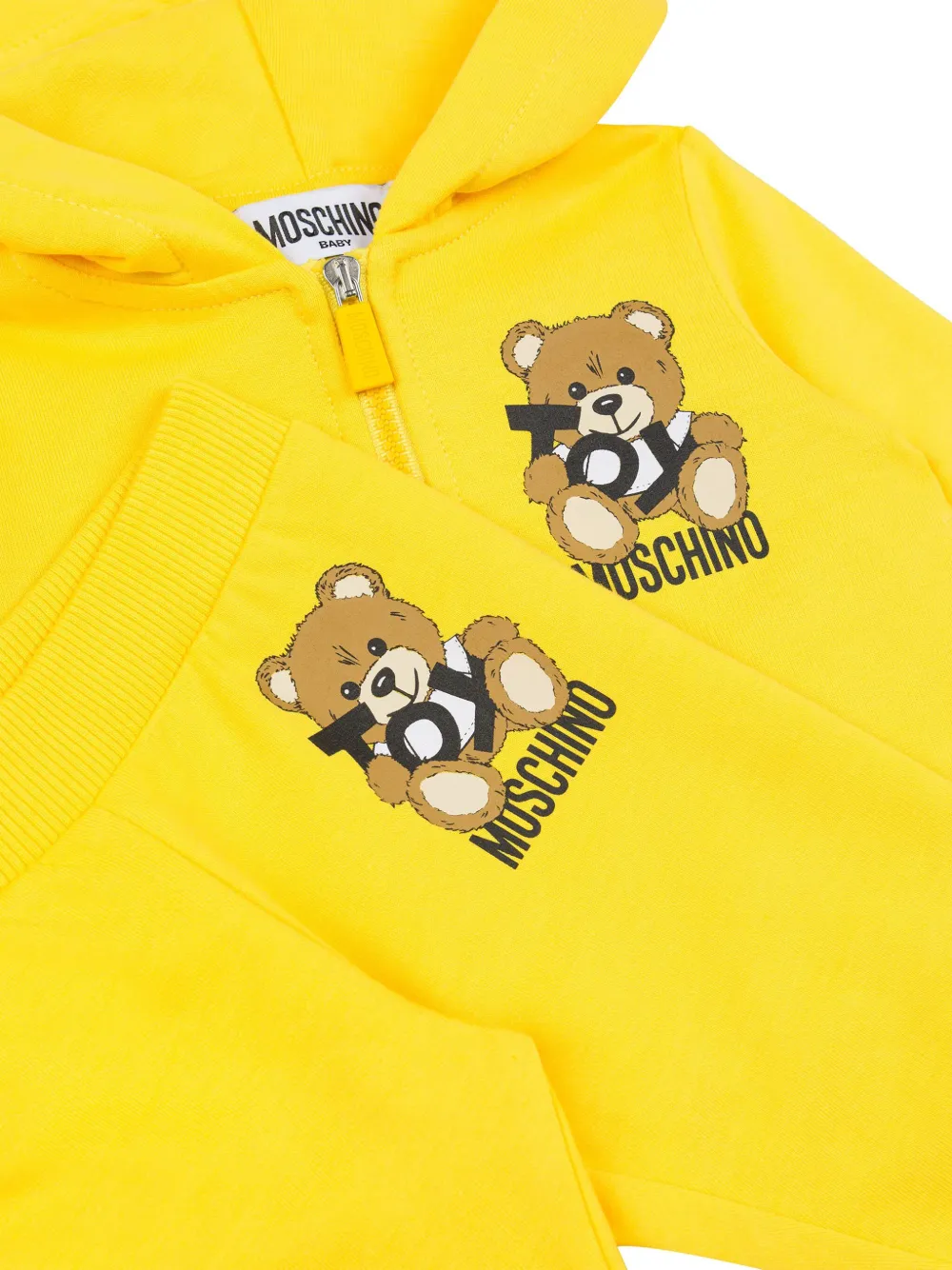 Moschino Kids Trainingspak met teddybeerprint Geel