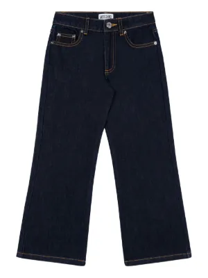 Fendi Kids FF logo-embroidered Jeans | Blue | FARFETCH ID