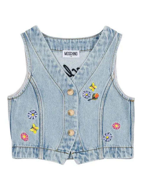 Moschino Kids denim waistcoat