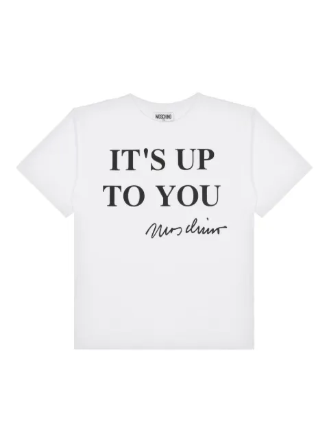 Moschino Kids camiseta con eslogan estampado