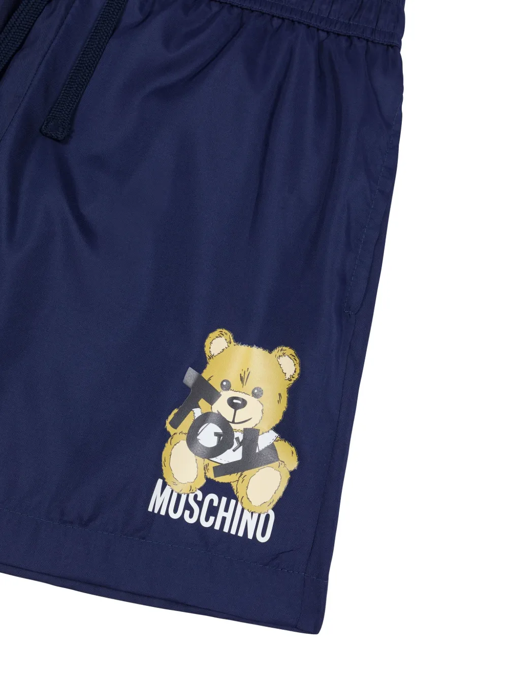 Moschino Kids Zwembroek met teddybeerprint Blauw