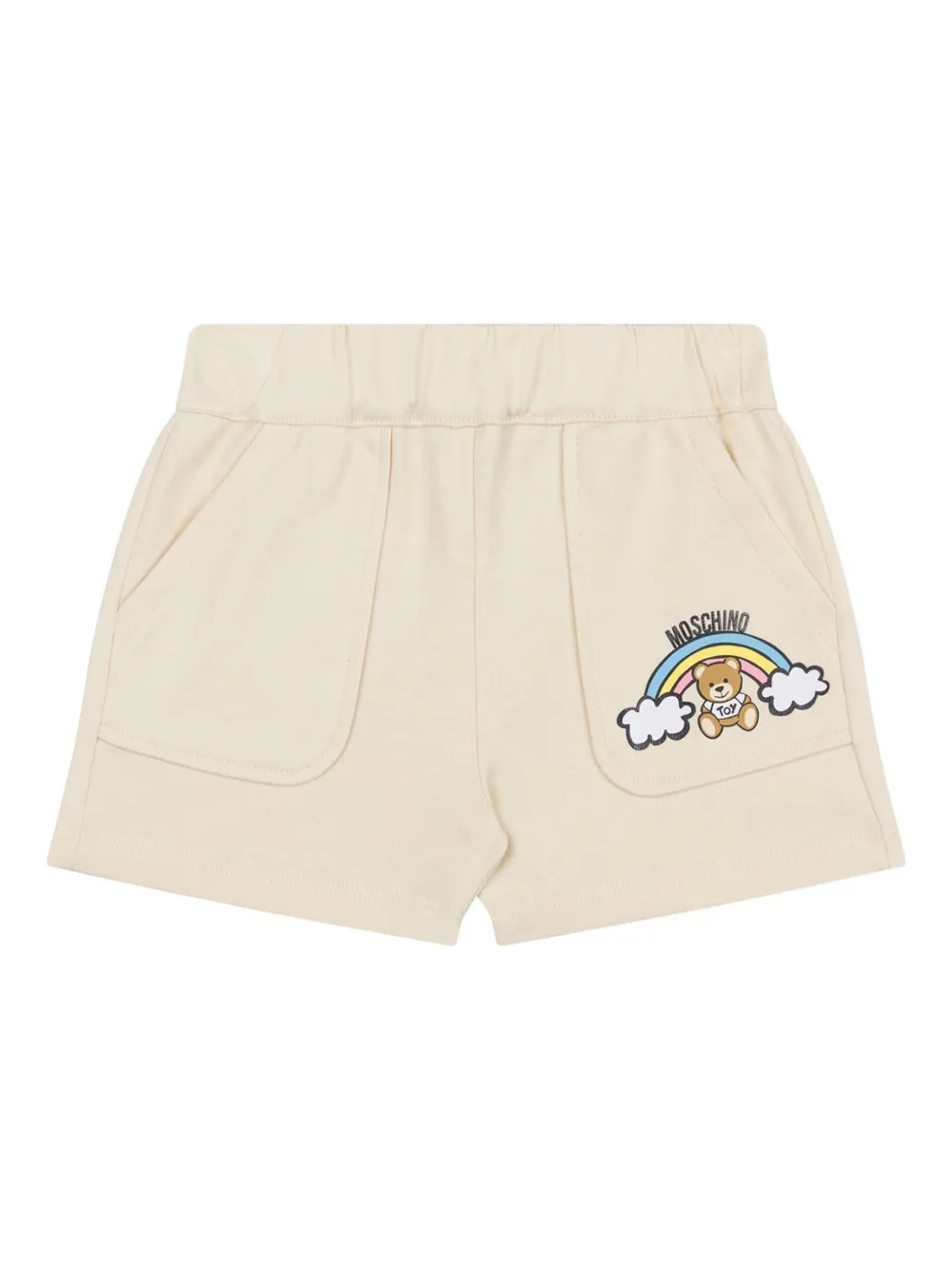 Moschino Kids Shorts met logoprint Beige