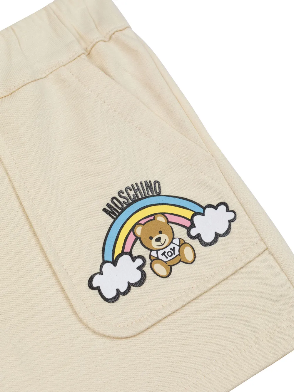 Moschino Kids Shorts met logoprint Beige